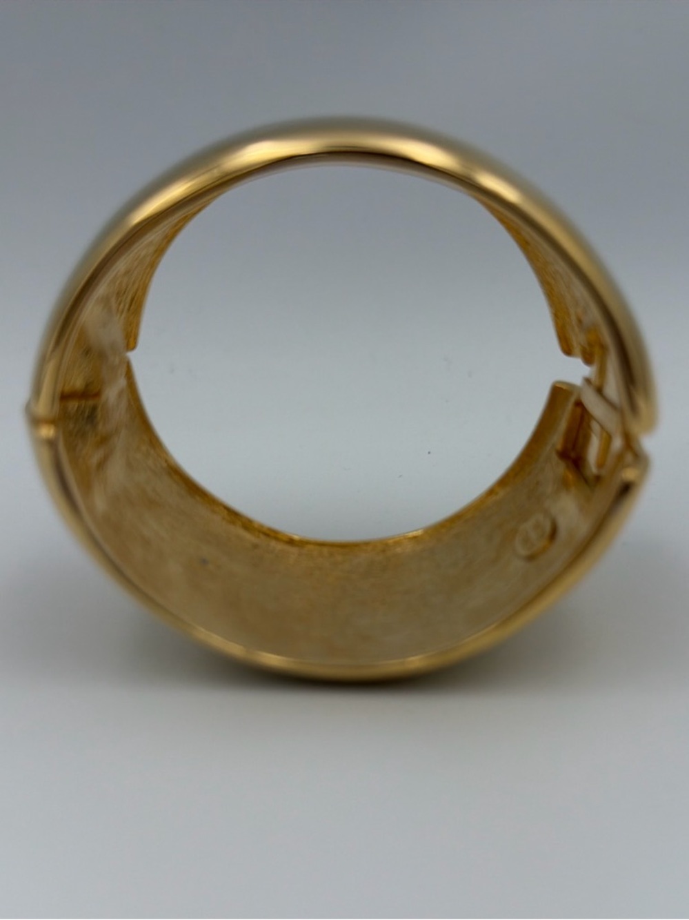 Gold-Tone Wide Dome Cuff Bracelet by - Picture 4 of 4